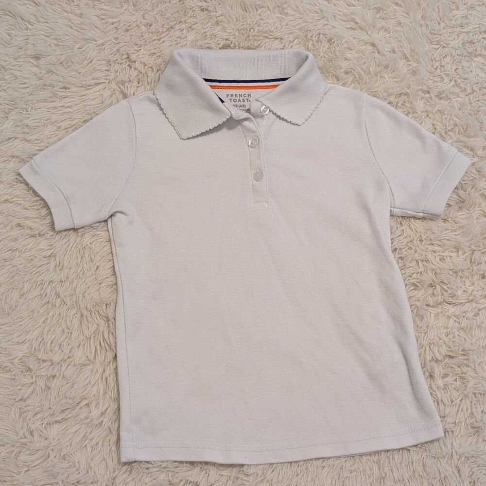 French Toast Girls 4-5 Short Sleeve Picot Collar Polo School Uniform Shirt